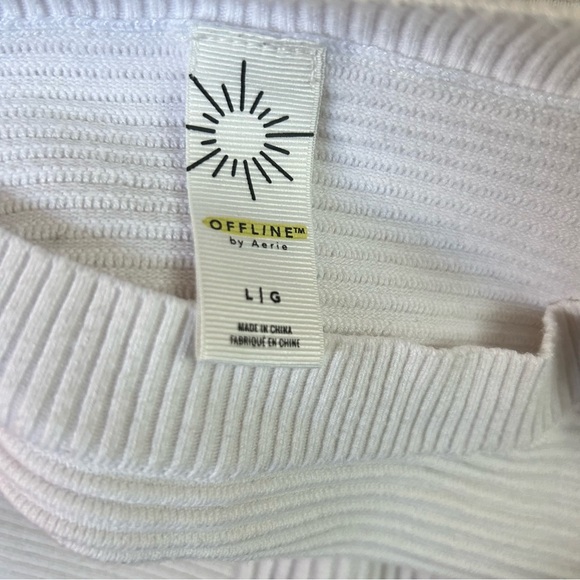 Offline by Aerie Ribbed Oversized Cropped Sweater with Dolman Sleeves - Picture 8 of 10